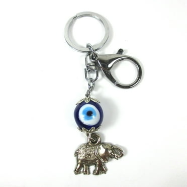 Details about / Evil Eye Protective Heart Keychain Handbag//Backpack Charm
